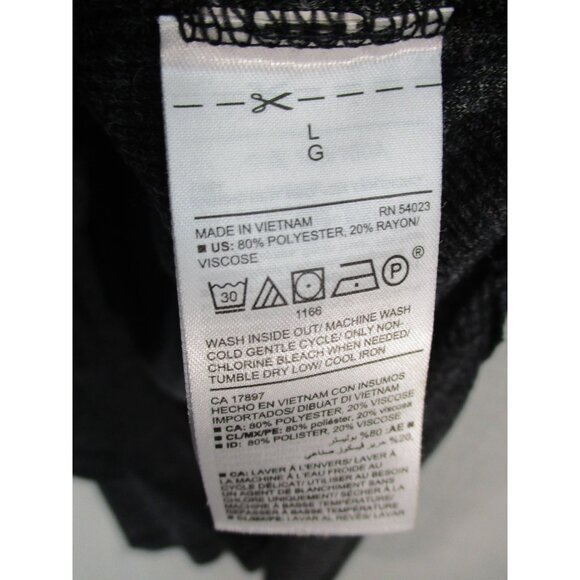 Old Navy Womens Charcoal Gray Long Sleeve Tunic Top L Polyester Rayon - Picture 3 of 8